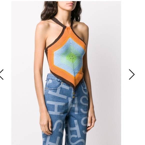 HOUSE OF SUNNY old town crochet handkerchief top 🧡 sz 6 - Picture 3 of 14